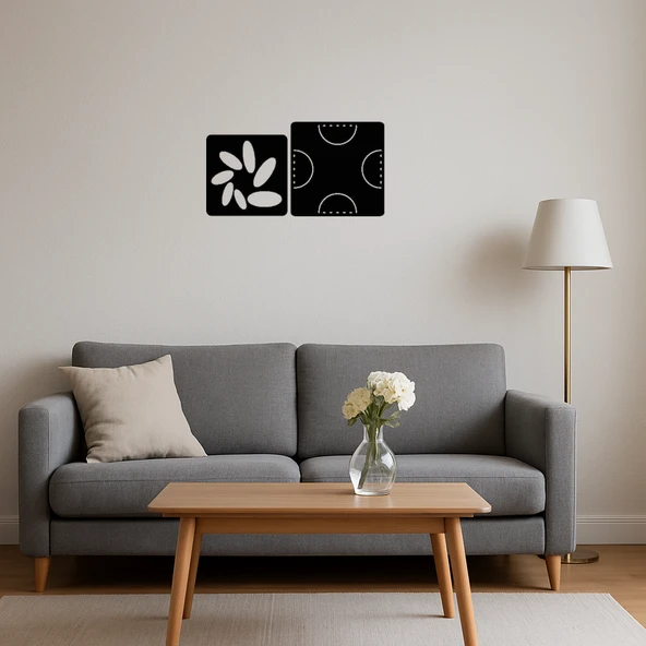 Minimalist Çizgisel MDF Duvar Dekoru - 3
