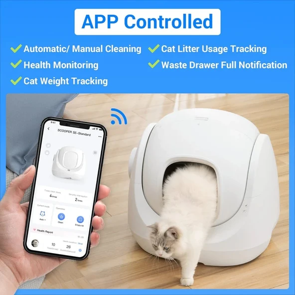 Catlink Scooper SE (Lite) Otomatik Kedi Tuvaleti - Akıllı Temizlik, Sağlık Takibi ve Maksimum Hijyen - 3