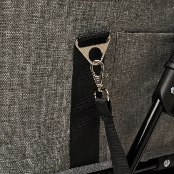 Zampa Norris Gri Kedi Köpek Arabası - Katlanabilir, Konforlu ve Güvenli Taşıma SP02FL-G - 2