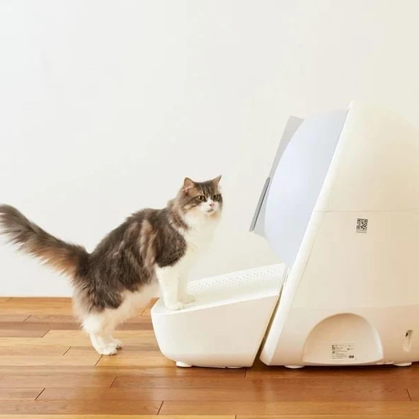 Catlink Scooper Beyaz Kedi Tuvaleti Basamağı - Litter Takibi, Ergonomik Erişim ve Geniş Depolama - Resim 3