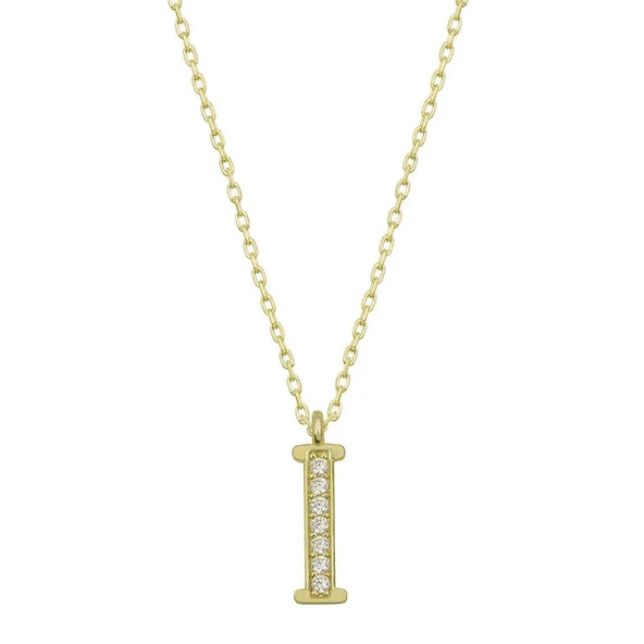 Supertrend Gümüş Gold I Harfi Kadın Kolye ürün görseli