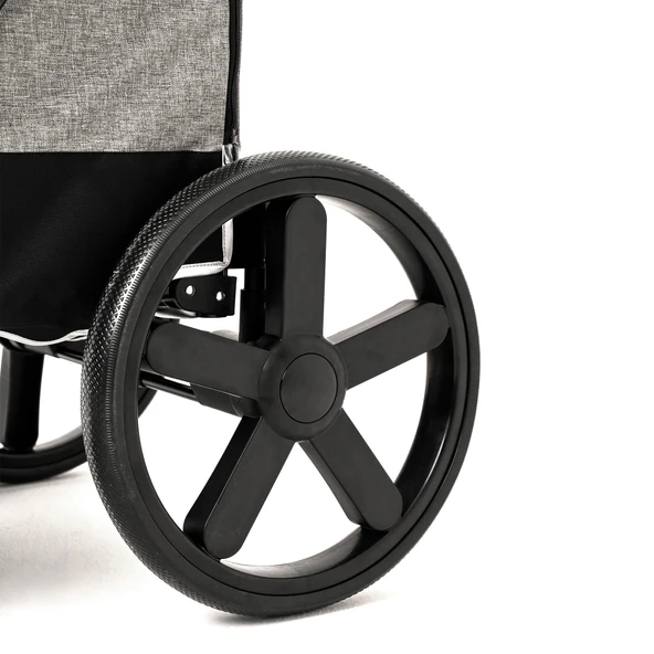 Zampa Alonso Kedi Köpek Arabası Gri BL06AL-G - Katlanabilir Evcil Hayvan Taşıma Arabası (35 kg) - 4