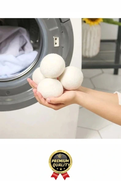 Sürtünme Engellen Kırışıklık Azaltıcı Çabuk Kuruma Yün Çamaşır Makinesi Kurutma Topu Yumuşatıcı 3'lü - 4