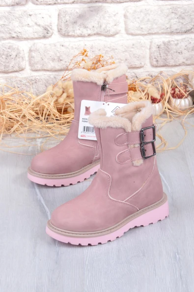 Fort Cool Buckle Anatomik Sıcak Astar Kaymaz Taban Kız Çocuk Çizme - Resim 11