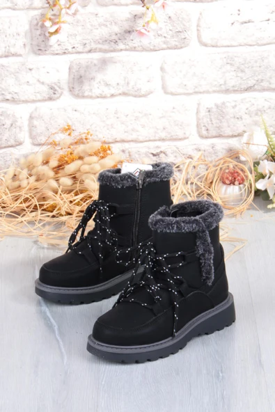 Fort Cool Lina Anatomik Sıcak Astar Kaymaz Taban Kız Çocuk Bot - Resim 3