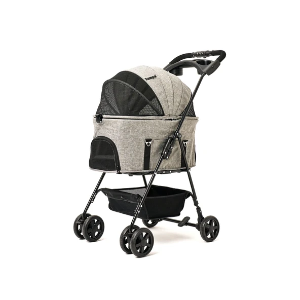 Zampa Norris Gri Kedi Köpek Arabası - Katlanabilir, Konforlu ve Güvenli Taşıma SP02FL-G