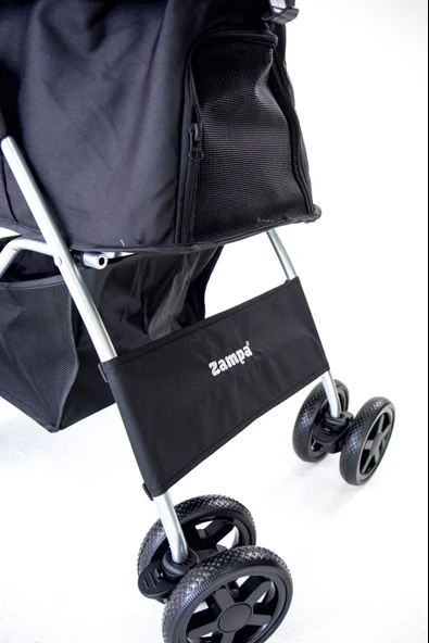 Zampa Favorite Siyah Kedi Köpek Arabası - Katlanabilir, Süspansiyonlu Tekerlekli, 15 KG - 2