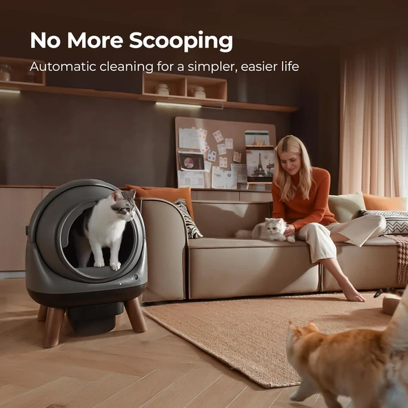Els Pet Akıllı Kedi Tuvaleti (ELS-4073) - Otomatik Temizlik ve Koku Kontrol Teknolojisi - 4
