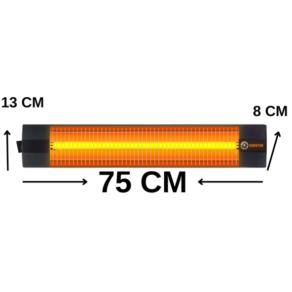 SUNSTAR INFRARED İÇ MEKAN ISITICI ELEKTİRİKLİ SOBA TERMOSTATLI 2500W - 2