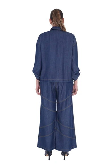 Kadın Büyük Beden İnce Kot Alt Üst İkili Takım - Resim 3