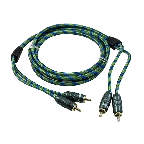 FOR-X X-1122G-2 METRE KALİTELİ PROFESYONEL-BAKIR RCA ANFİ KABLOSU - 1