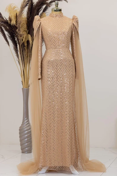 Asil Tesettür Abiye Gold ürün görseli