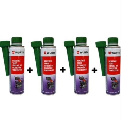 Würth Benzin Enjektör Temizleyici Yeni Nesil Performans Arttırıcı 300 ml 4 Adet ürün görseli