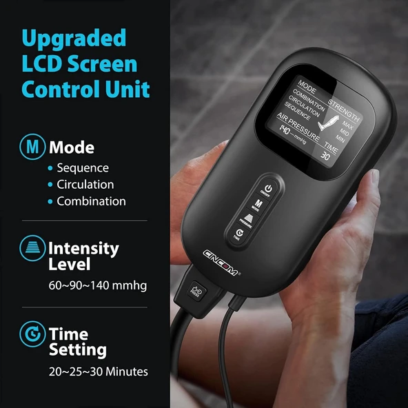 CINCOM Bacak Masaj Aleti Şişlik ve Ödem İçin Hava Kompresyon Botları - 2