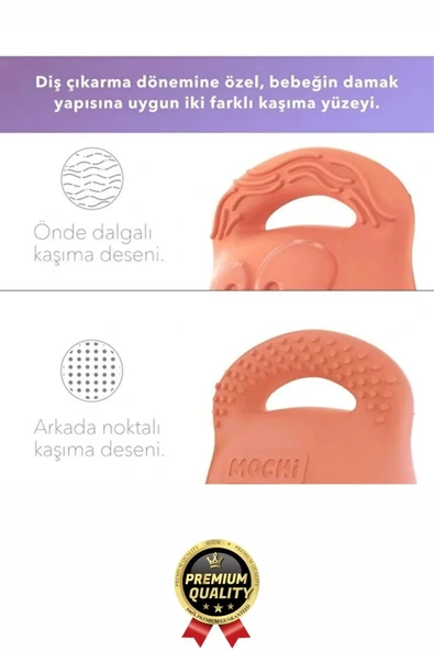 Eğlenceli Yumuşak Esnek Bpa İçermeyen Diş Çıkarma Dönemi Kaşıma Silikon Mavi Bebek Diş Kaşıyıcı - 5