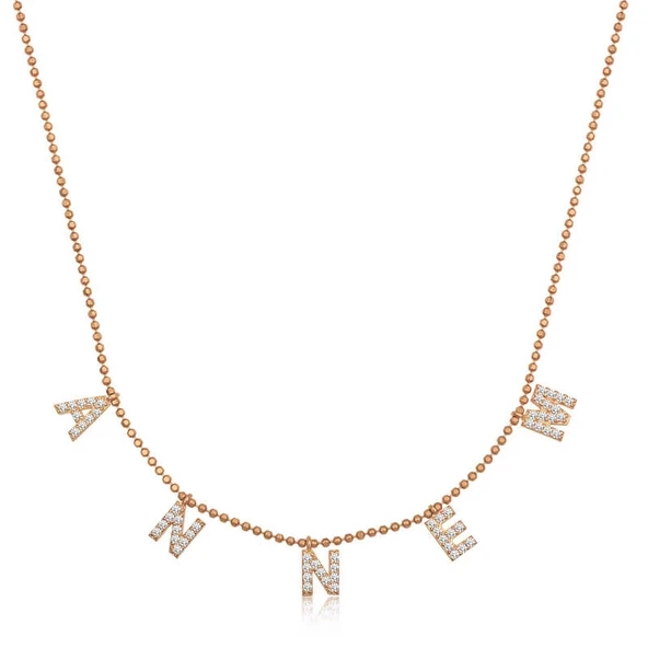 Supertrend ​gümüş Rose Annem Yazılı Bayan Kolye ürün görseli