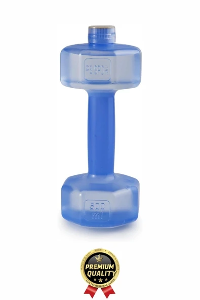 Özel Üretim Fitness Spor Okul Koşu Bpa İçermeyen Plastik Matara Günlük Mavi Dambıl Suluk 500 ml - 2