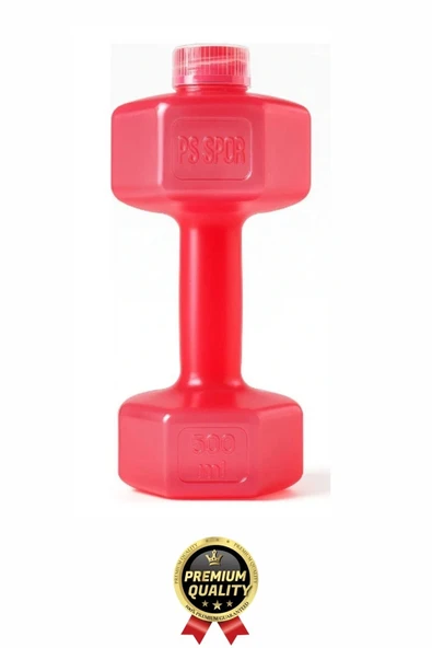 Özel Üretim Fitness Spor Okul Koşu Bpa İçermeyen Plastik Matara Günlük Pembe Dambıl Suluk 500 ml - 2