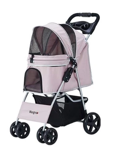 Zampa Favorite Pembe Kedi Köpek Arabası - Katlanabilir, Süspansiyonlu Tekerlekli, 15 KG - 2
