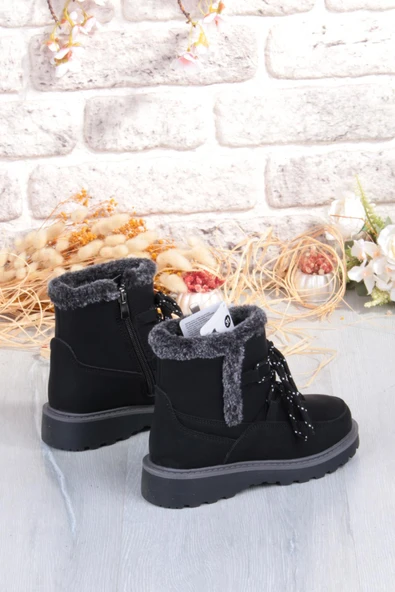 Fort Cool Lina Anatomik Sıcak Astar Kaymaz Taban Kız Çocuk Bot - Resim 4