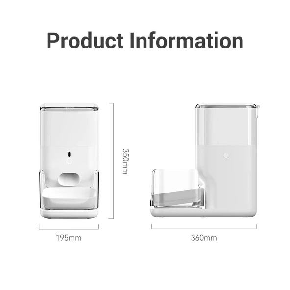 Catlink FO4 STD Akıllı Otomatik Mama Kabı - 4 Lt Kapasiteli, Uygulama Destekli Besleme Sistemi - 2