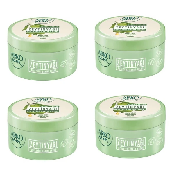 Arko Nem, Zeytinyağlı Nemlendirici El ve Vücut Bakım Kremi - 250 ml x 4 Adet