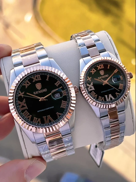 Raymond Ciflere Özel Sevgili Kombini 2 Yıl Garantili 5 Atm Suya Dayanklı Çift Saati CFT.03 ürün görseli