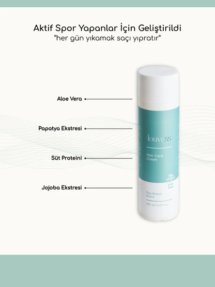 Louvess Saç Bakım Kremi (Aloe Vera - Papatya Ekstresi - Süt Proteini - Jojoba Ekstresi 400 ML) - 4
