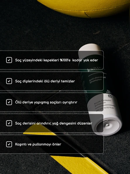 Louvess Kepek Önleyici Şampuan (Çay Ağacı ve Ardıç Katranı İle Güçlendirilmiş Kepek Karşıtı Şampuan 400 ML) - 3