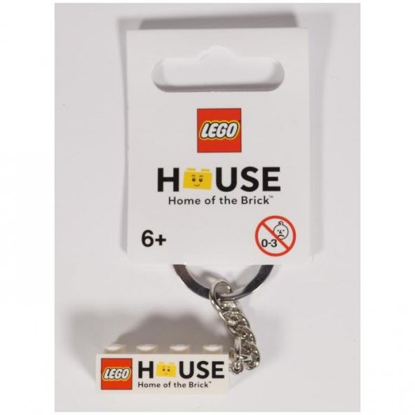 The LEGO House 2x4 brick Keychain 853712