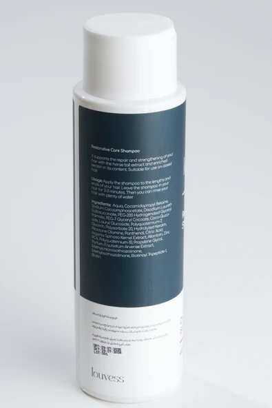 Louvess Onarıcı Bakım Şampuanı ( Güneş ve Hava Almayan Saçlar için At Kuyruğu-Biotin-Argan Formülü 400 ML) - 2