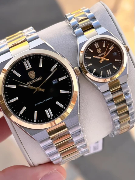 Raymond Ciflere Özel Sevgili Kombini 2 Yıl Garantili 5 Atm Suya Dayanklı Çift Saati CFT.07 ürün görseli