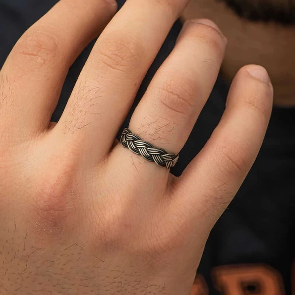 Supertrend Gümüş Kazaziye Örgü Yüzük - Resim 5