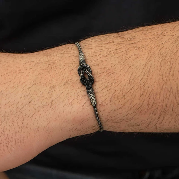 Supertrend Gümüş Kazaziye Düğüm Bileklik - Resim 5