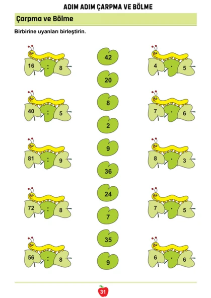 Çocuklara Çarpma ve Bölme Öğreten YAZ-SİL Kitabı - 6