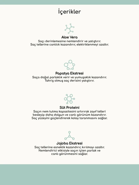 Louvess Saç Bakım Kremi (Aloe Vera - Papatya Ekstresi - Süt Proteini - Jojoba Ekstresi 400 ML) - 5