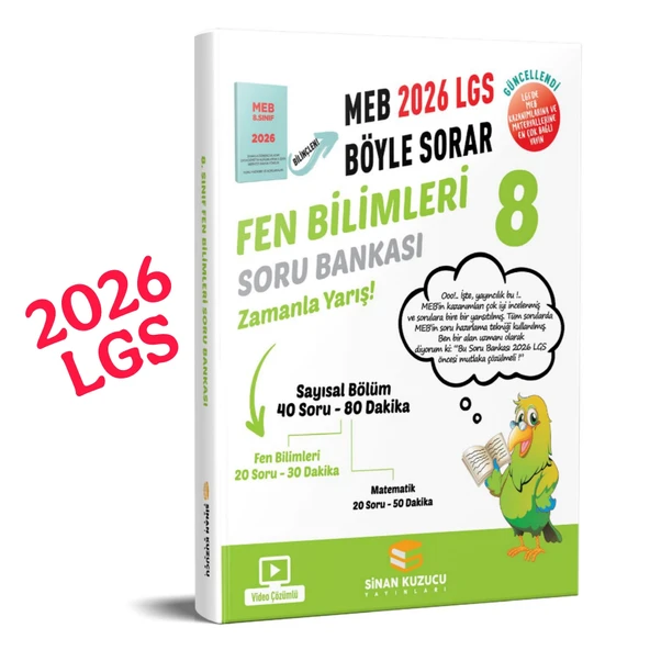 SİNAN KUZUCU -8. Sınıf 2026 Lgs Meb Böyle Sorar FEN BİLİMLERİ Soru Bankası Video Çözümlü ürün görseli