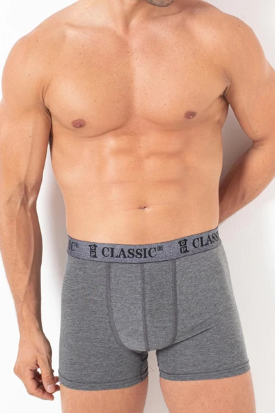 TOPCLASSIC 5'li Gri Erkek Boxer - Bambu & Pamuk Karışımı - Yumuşak Kumaş & Ter Emici - 2