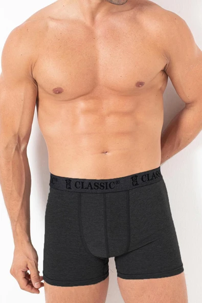 TOPCLASSIC 5'li Koyu Gri Erkek Boxer - Bambu & Pamuk Karışımı - Yumuşak Kumaş & Ter Emici - 2