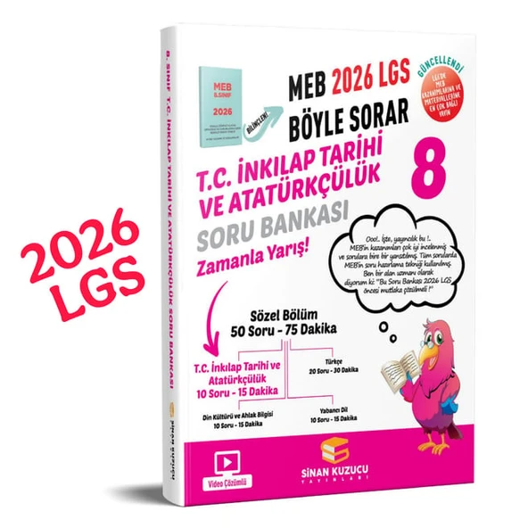 SİNAN KUZUCU - 8. Sınıf 2026 Lgs Meb Böyle Sorar T.C. İNKILAP TARİHİ VE ATATÜRKÇÜLÜK Soru Bankası Video Çözümlü ürün görseli