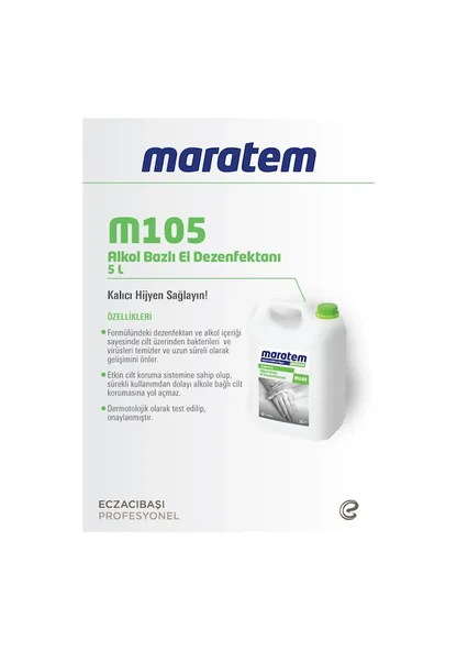 Eczacıbaşı Maratem M105 Alkol Bazlı El Dezenfektanı 5 Litre - 3