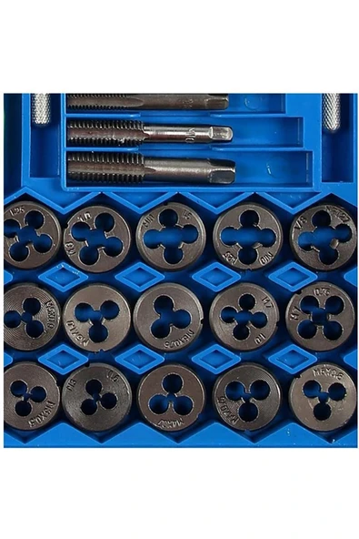 dorf Hırdavat Garajı 40 Parça Metrik Pafta Klavuz Diş Açma Seti - Resim 3