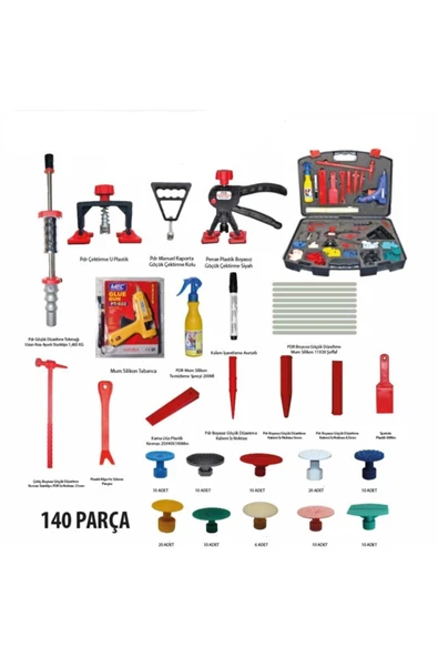 STARKLİPS Pdr Boyasız Göçük Düzeltme Seti 140 Parça Sungersiz Bydent ürün görseli 1