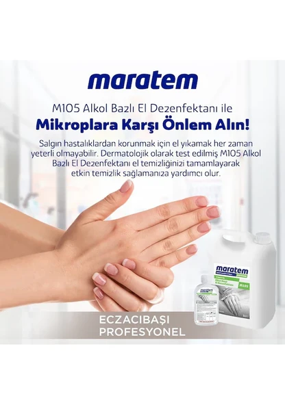 Eczacıbaşı Maratem M105 Alkol Bazlı El Dezenfektanı 5 Litre - 2