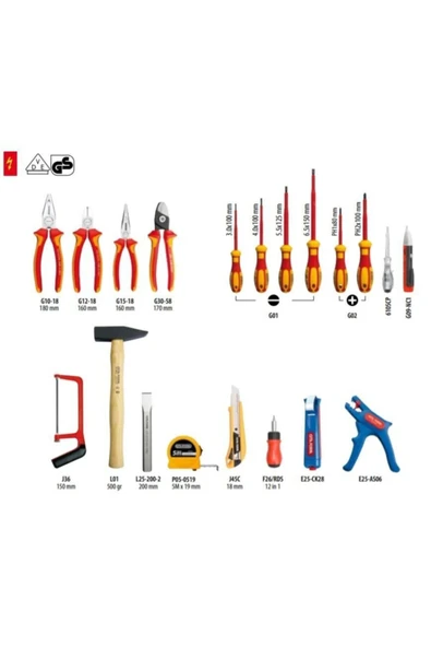 CETA FORM 31 Parça Elektrikçi Alet Seti (a27-19pl Çanta Içinde) G99-0431a27