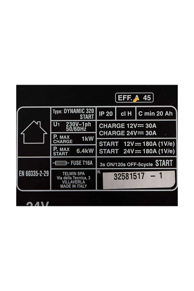 Telwin TW829381 Dynamıc 320 Start 230V 12 24V Akü Sarj Cihazı - Resim 3
