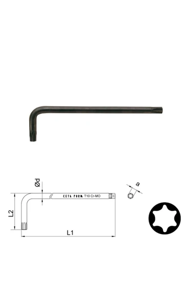 CETA FORM Torx L Anahtar Uzun Tip T5 705l ürün görseli
