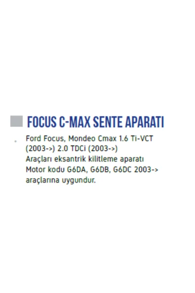 Retta Focus C-max Sente Aparatı - 6 Parça - Resim 2