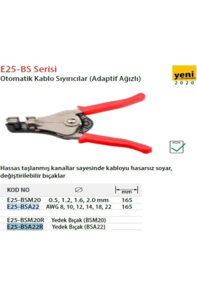 CETA FORM Otomatik Kablo Sıyırıcı/adaptif Ağızlı/awg 22-8 - Resim 2