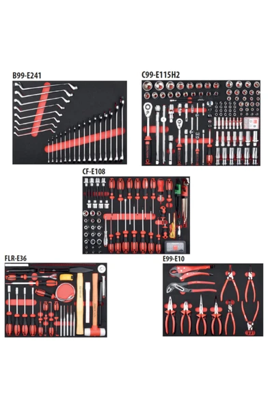 CETA FORM 293 Parça Otomotiv Alet Seti - Dolu Tamir Arabası Auto Maxi A50cr-293a01 - Resim 2